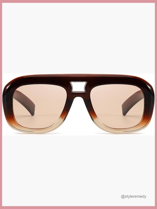 Oversized Aviator Sunglasses with UV Protection Polarized Lenses main image 4